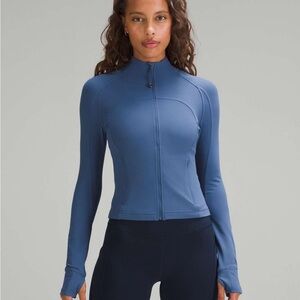 Lululemon Define Jacket Cropped & Align Pocket Leggings Pitch Blue Set 4/6 Small